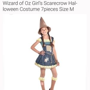 Wizard of Oz Girl’s Scarecrow Halloween Costume 7pieces Size M